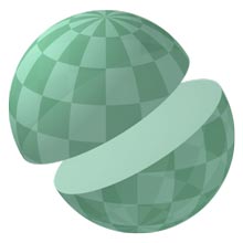 Sphere cut in half