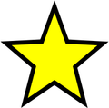 Black and yellow star clip art