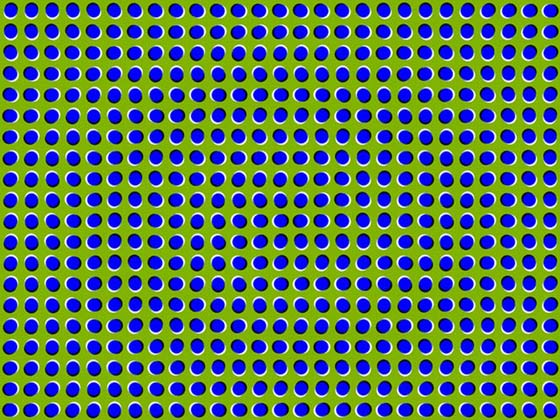 If you suffer from motion sickness then you might want to look away from this optical illusion that makes use of a technique called peripheral drift before it makes you feel queasy.