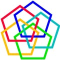 Interlaced Pentagons Picture - Free Math Photos & Images