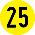 Number 25 - Free Picture of the Number Twenty Five