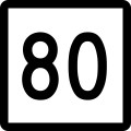 Number 80 - Free Picture of the Number Eighty