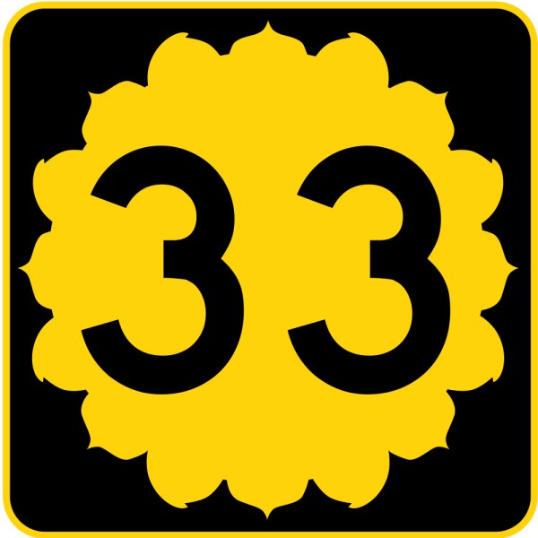 This picture shows the number 33 written in black.