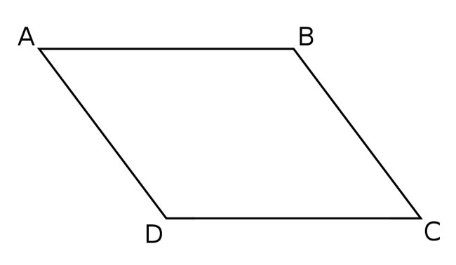 This picture features a parallelogram. A parallelogram is a quadrilateral with 2 pairs of parallel sides.